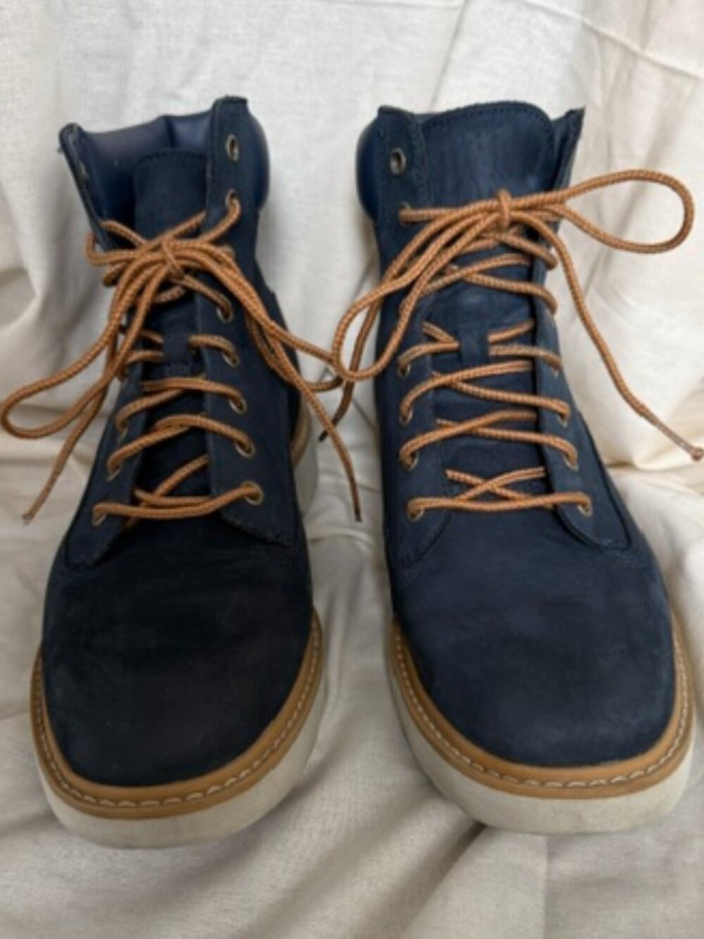 Timberland Kenniston 6-Inch Navy Blue Nubuck Leather Boots (Size 8)